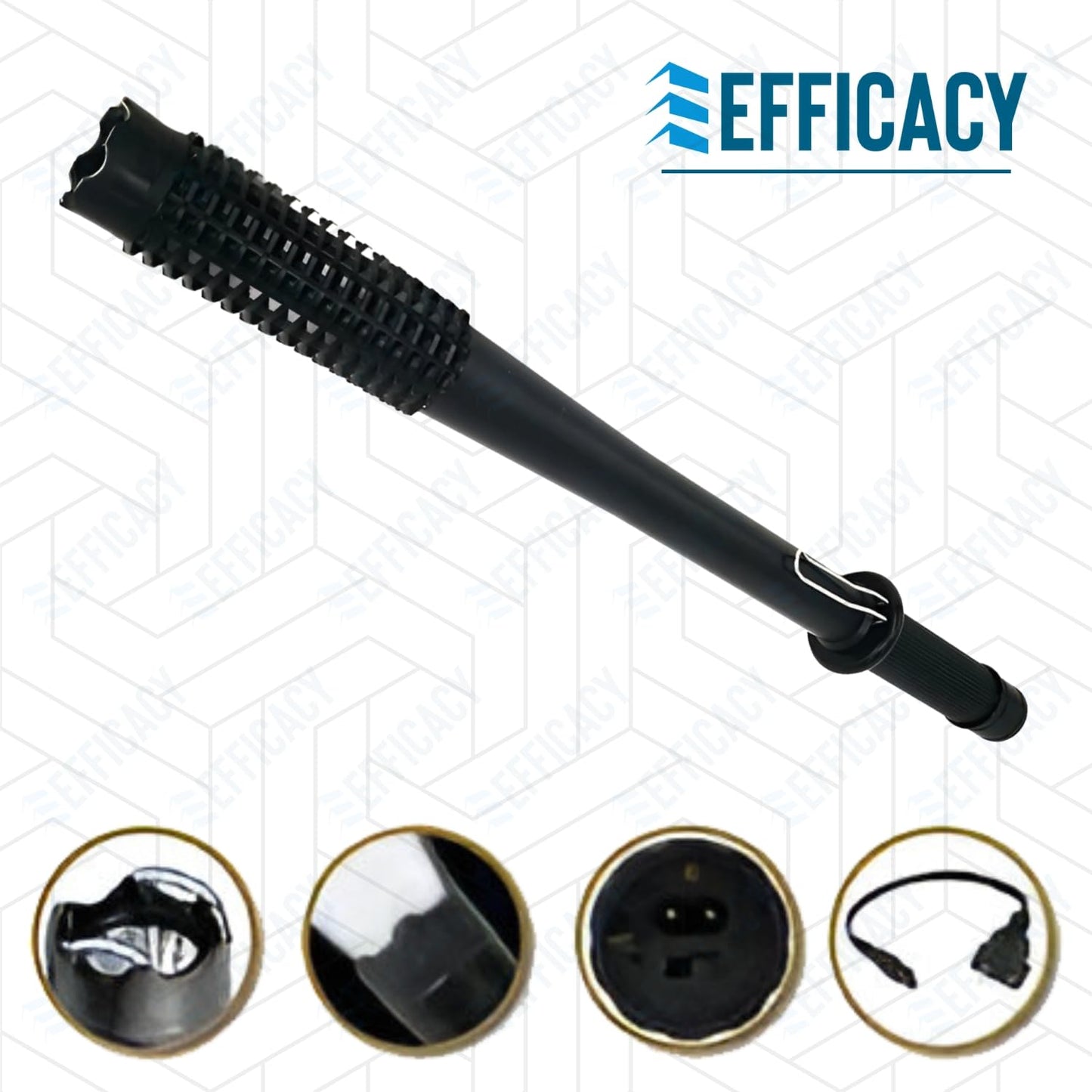 Rechargeable Electric Stun Baton with LED Flashlight | Heavy-Duty Self Defense Stick for Men & Women