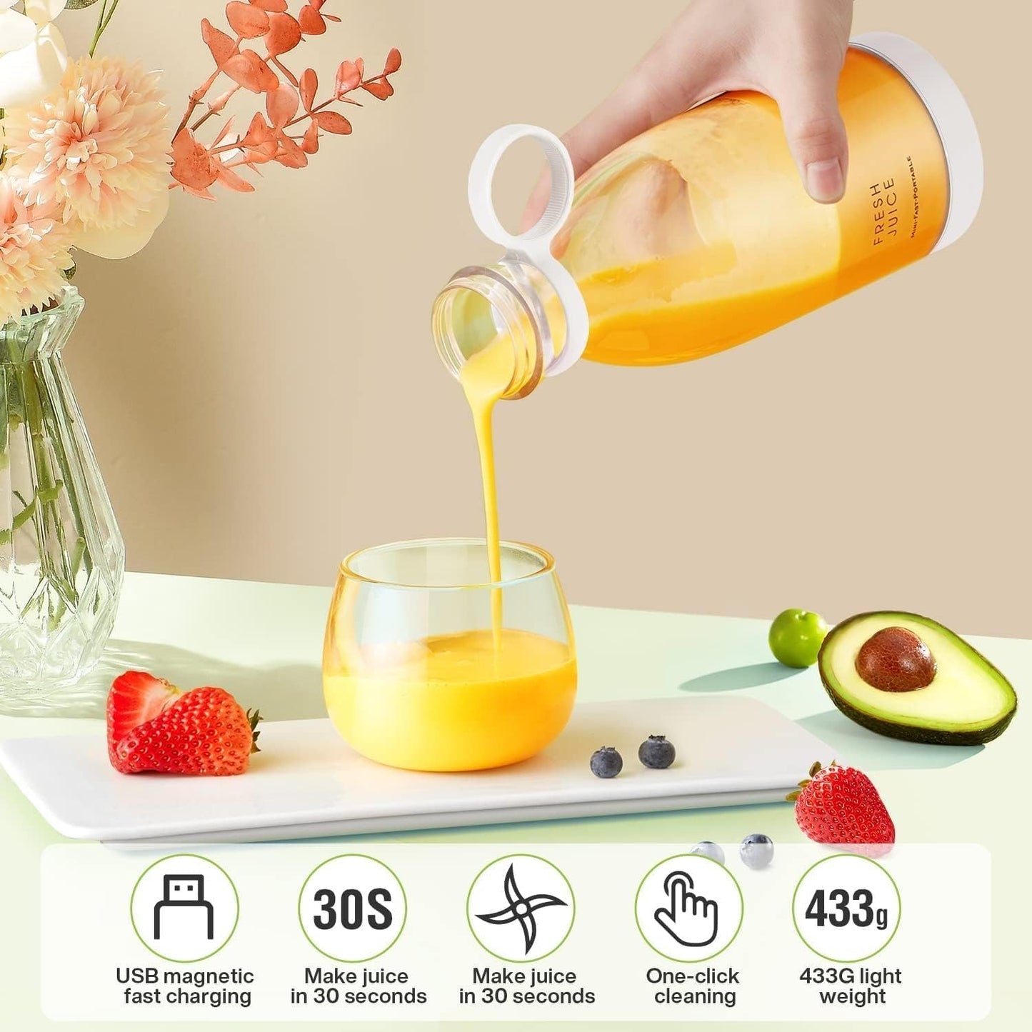 Battery Operated Portable Electric Juicer